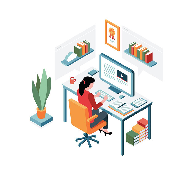 woman-seated-desk-illustration